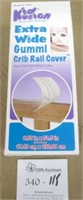 KidKusion Extra Wide Gummi Crib Rail Cover ~ Clear