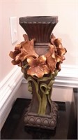 Ornate Candle Holder w/ Amaryllis Design
