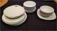 White & Golden Trimmed Plates / Bowls