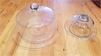 Two Domed Cake Plates