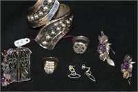 6pcs High end designer sterling bracelet, earrings