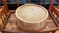 Dumpling Steamer & Wooden Tray