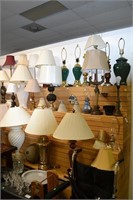 lots of lamps, section A on shelf