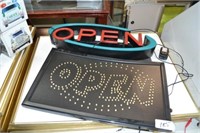 (2) OPEN signs