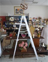 ladder shelf and contents