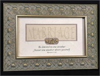 Marriage decorative framed wall art in frame