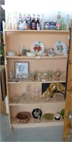 contents of (4) shelves asst. glassware