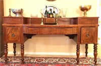 Antique sideboard buffet table