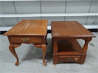 Set of Solid Wood end tables w/ drawers