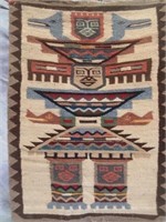 Vintage Hand Woven "Indian" Rug - 31" x 21"