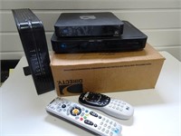 Dish Network boxes, remotes, and modem