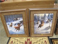 Pair of Horse prints by Chuck DeHaan