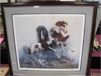Horse print by Chuck DeHaan 32.5"x 29.5"