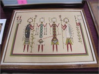 Native American sand painting "Cornyei"
