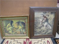 Pair of Native American pictures: 1 is 21"x17" &