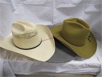 2 cowboy hats: Size 7 & 6 7/8