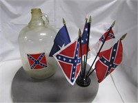 Glass jug confederate flag sticker &