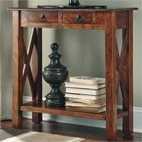 Abbonto - Warm Brown Console Sofa Table