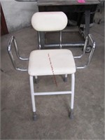 Adjustable shop/handicap shower stool