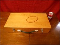 Vintage Wood Box with Velvet Lining