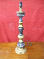 Antique Art Deco Marble & Brass Table Lamp - Heavy