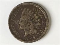 1862 Indian Head Cent  VG