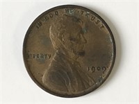 1909-VDB Lincoln Wheat Cent  XF