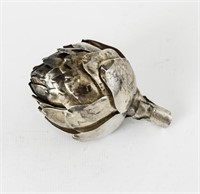 .900 Silver Artichoke Bottle Stopper, 96.2g