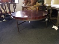 Bolier Round Cocktail Table Ebony/Metal