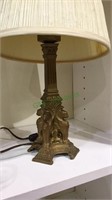 Vintage Four winged lion metal base small table