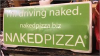 Hard plastic aim driving naked pizza car roof