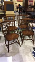 Henkel Harris Cherry 4-Windsor  chairs