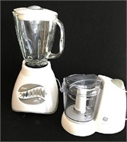 Oster Blender and GE 3 cup food chopper.