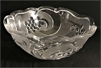 Frosted acrylic bowl with pretty grape design