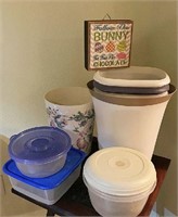 Collection of assorted Tupperware containers