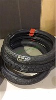 3  tires, marked 80/80-16 , & 100/80-16 , (793)