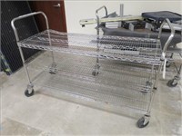 4' SS WIRE CART ON CASTERS