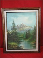 Framed Picture Mountain Scene