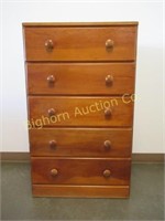 Wooden Chest of Drawers with 5 Drawers
