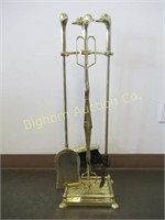Brass Fire Place Tool Set w/ Duck Head Handles