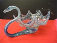 OLD BLOWN GLASS SWAN