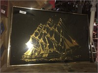 Framed picture of a ship