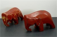 Pair of Antique Elephant Bookends