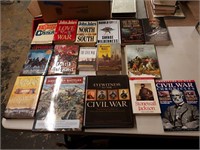 15 assorted Civil War books-and one magazine