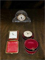 Collection of three vintage clocks