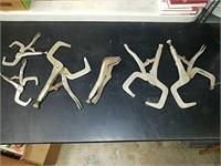 Collection of vice grip clamps