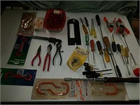 Screwdrivers, clamps, wrenches, pliers,