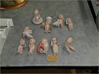 Large collection of Kewpie figurines and a very