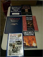 Hardbound and paperback history books