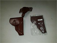 3 leather holsters